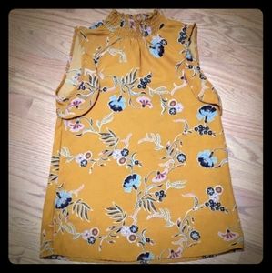 High/mock neck tank top blouse